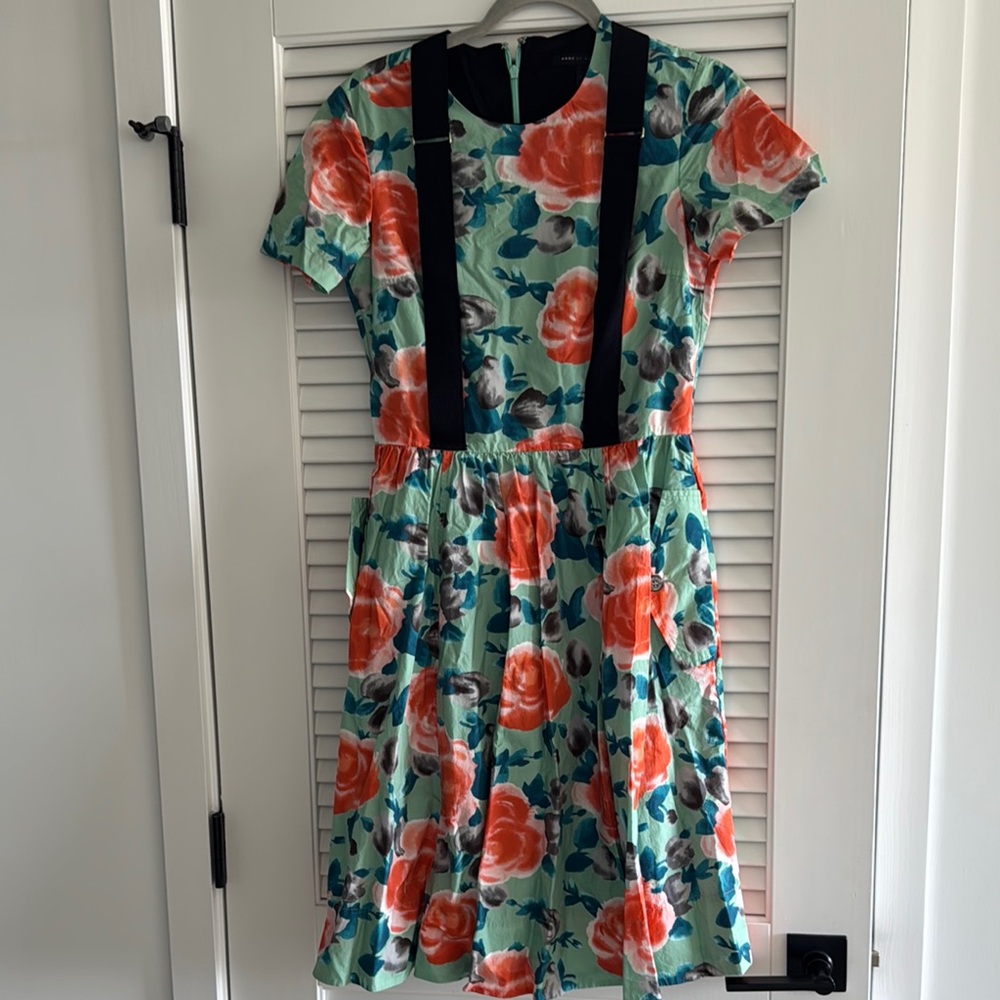 Marc by Marc Jacobs pop Floral Dress with Black Accents